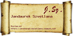 Jandaurek Szvetlana névjegykártya